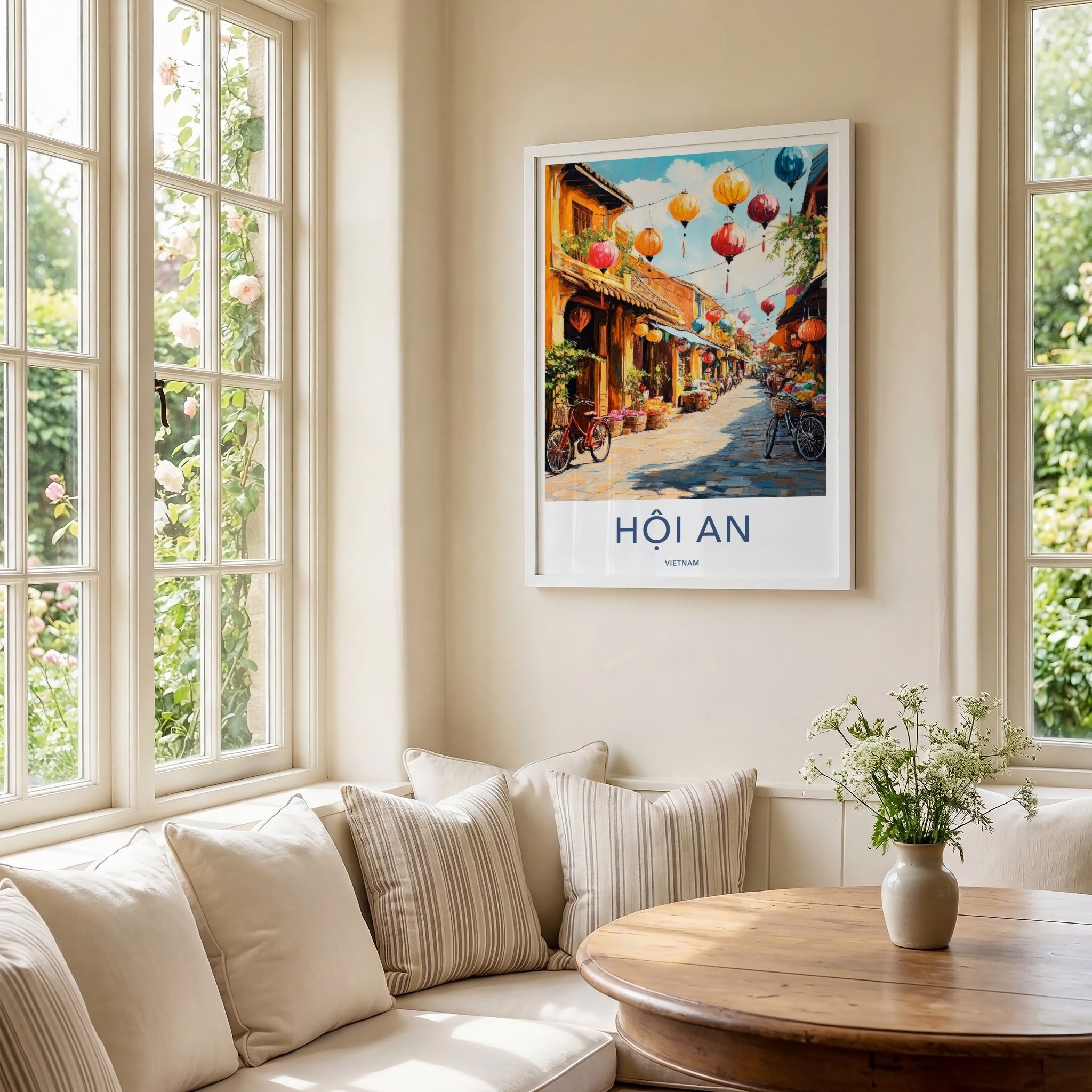 Hoi An Poster - Vietnam Travel Art - Vibrant Lantern Street Home Decor