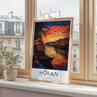 Hoi An Poster - Vietnam Wall Art - Historic Riverfront Lights Home Decor