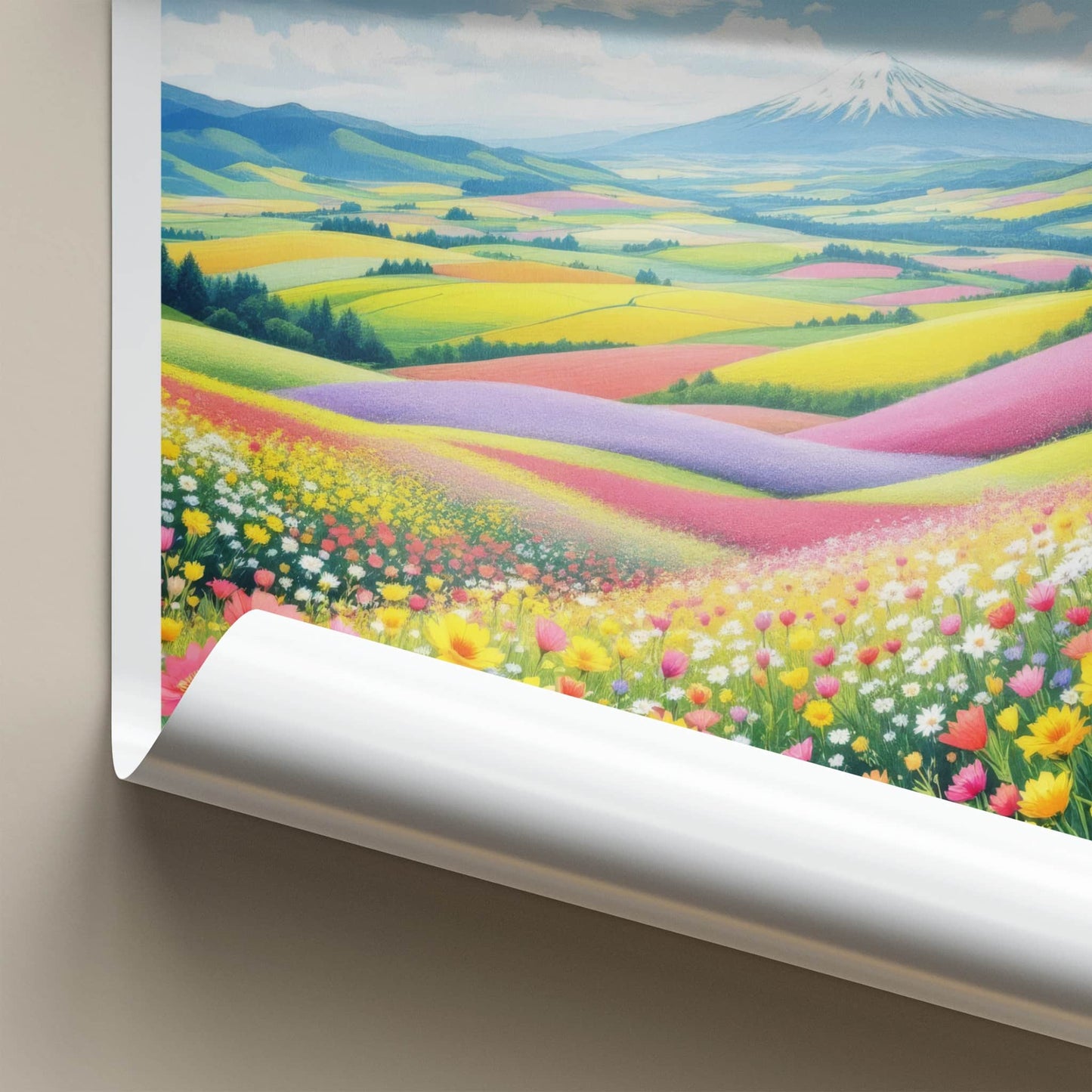 Hokkaido Poster - Japan Wall Art - Colorful Flower Fields Home Decor