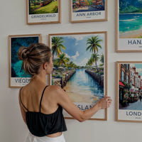 Hope Island Poster - Australia Wall Art - Tropical Resort Canal Home Decor