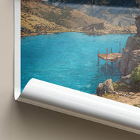 Hormuz Island Poster - Iran Travel Art - Snowy Peaks Lake Home Decor