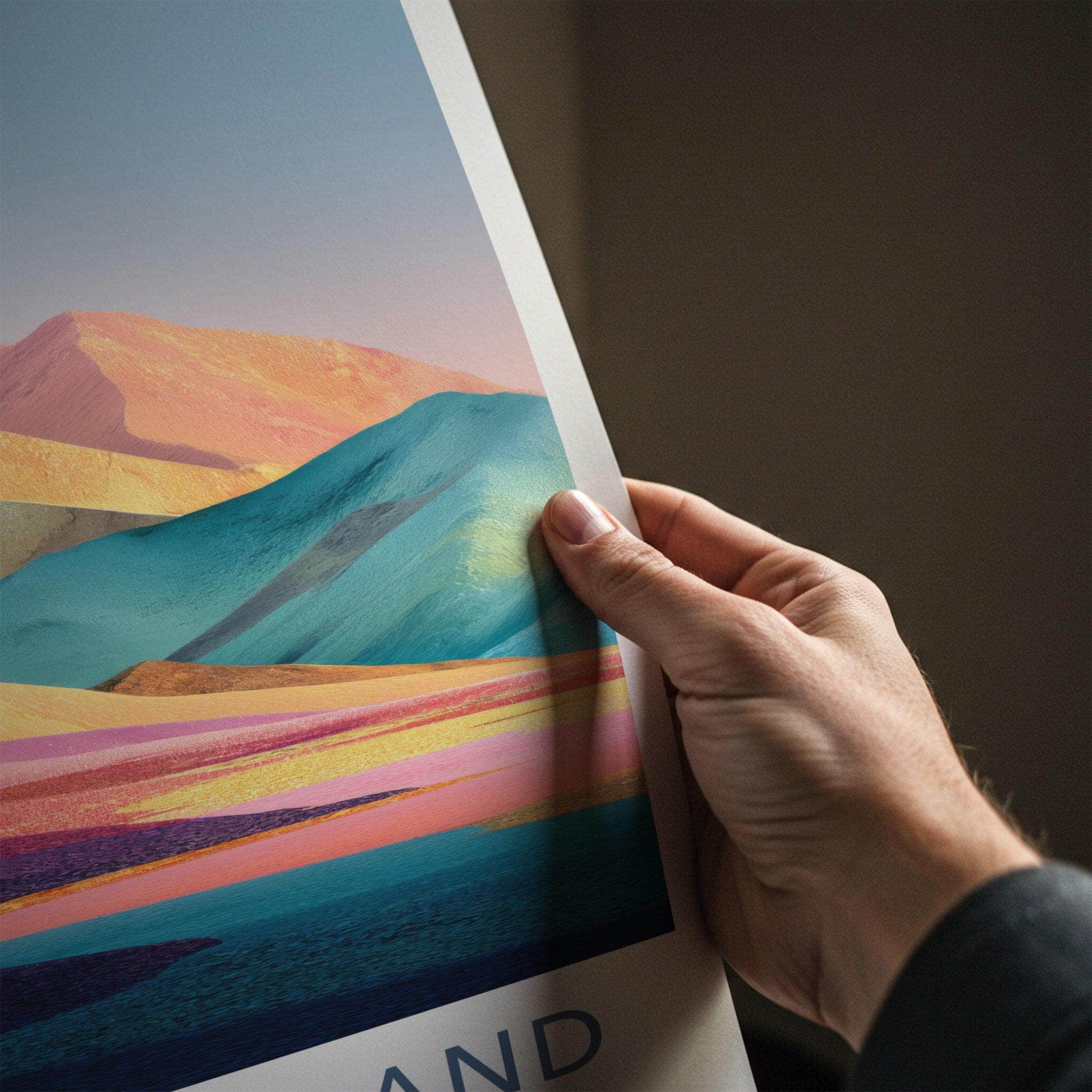 Hormuz Island Poster - Iran Travel Art - Vibrant Layered Landscape Wall Decor