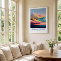 Hormuz Island Poster - Iran Travel Art - Vibrant Layered Landscape Wall Decor