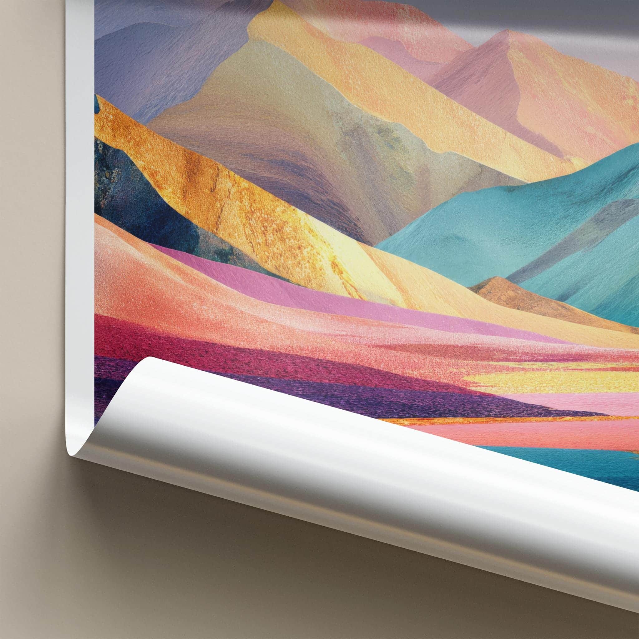 Hormuz Island Poster - Iran Travel Art - Vibrant Layered Landscape Wall Decor