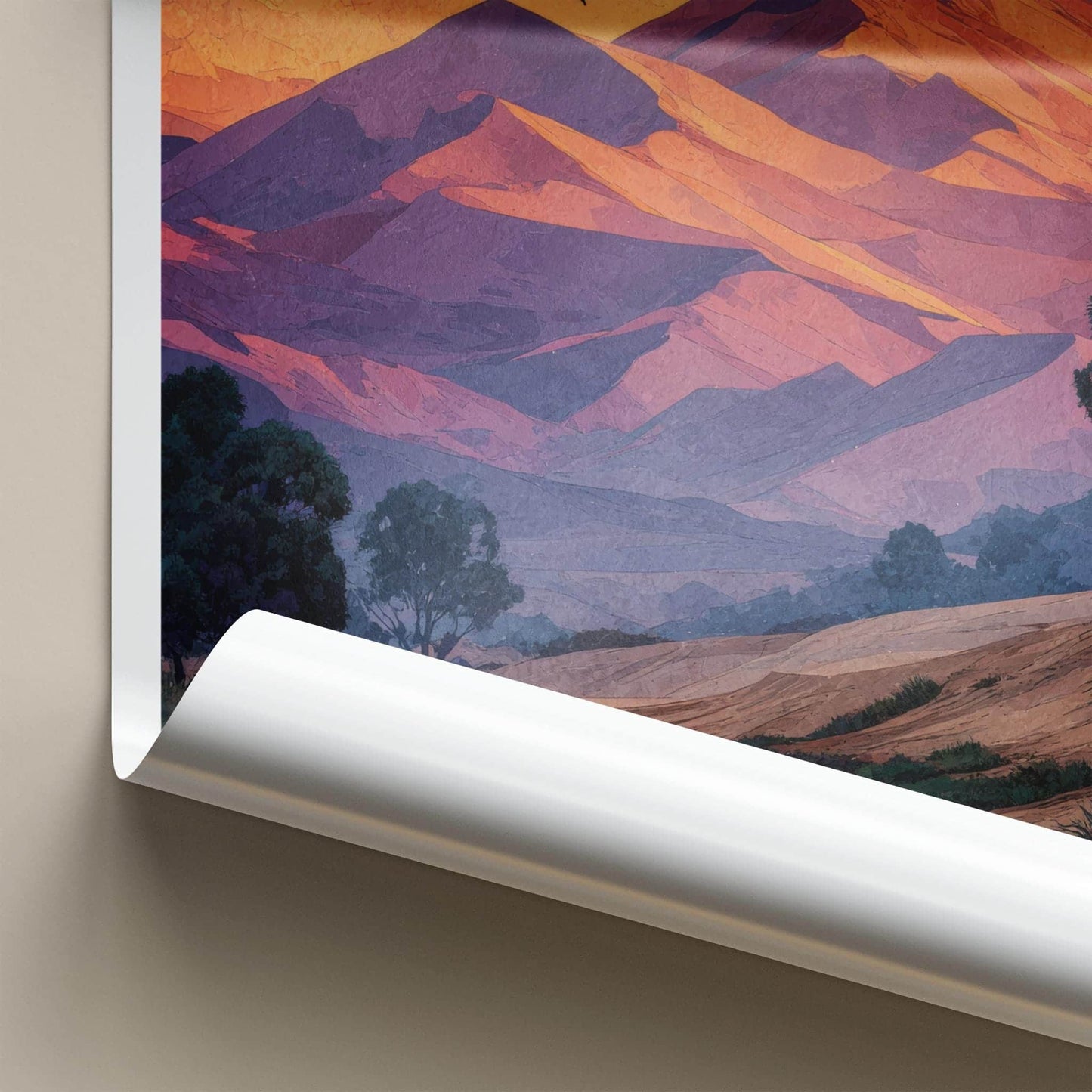 Huacachina Poster - Peru Travel Art - Desert Oasis Sunset Home Decor