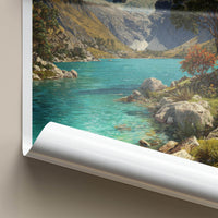 Huandoy Poster - Peru Art Print - Glacial Lake Mountain Home Decor