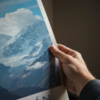 Huascaran National Park Poster - Peru Wall Art - Soaring Birds Glacier Gift