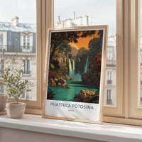Huasteca Potosina Poster - Mexico Travel Art - Jungle Waterfalls Home Decor