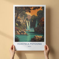 Huasteca Potosina Poster - Mexico Travel Art - Jungle Waterfalls Home Decor