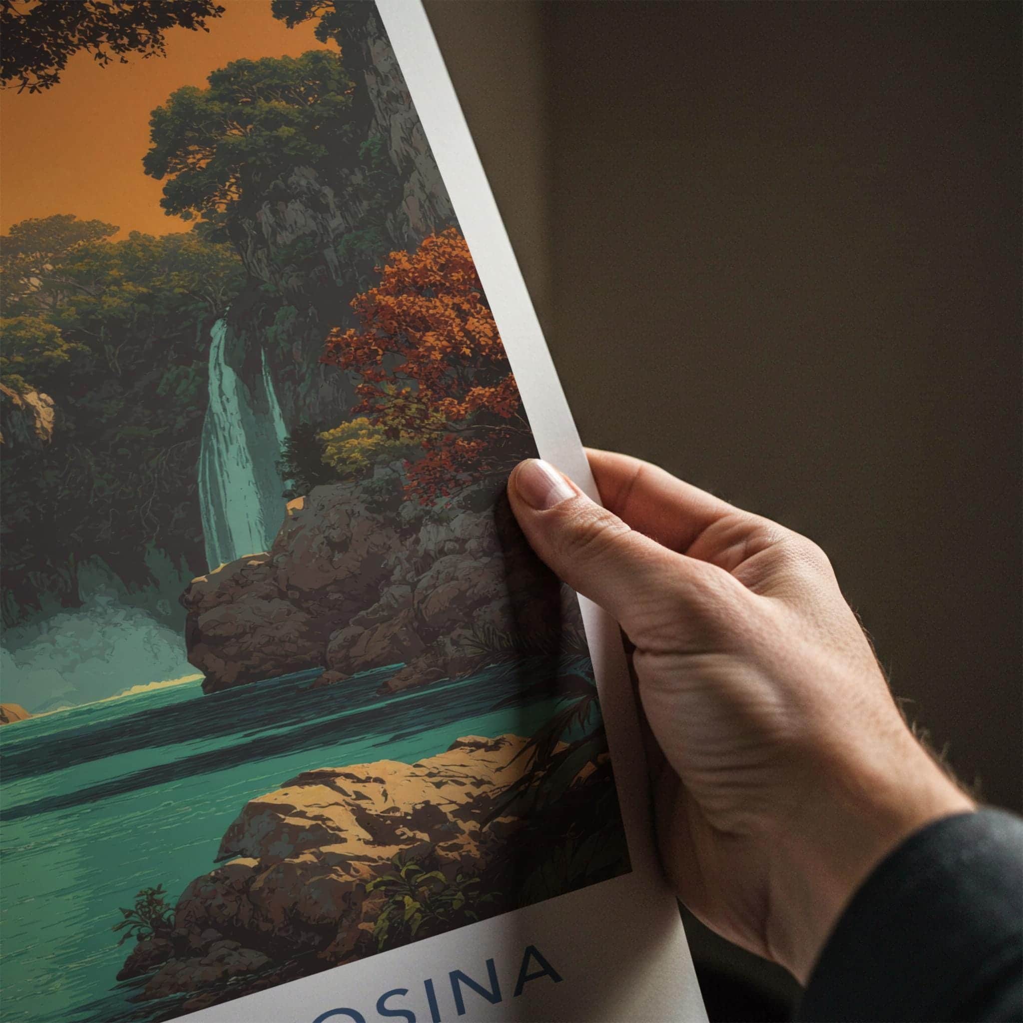 Huasteca Potosina Poster - Mexico Travel Art - Jungle Waterfalls Home Decor