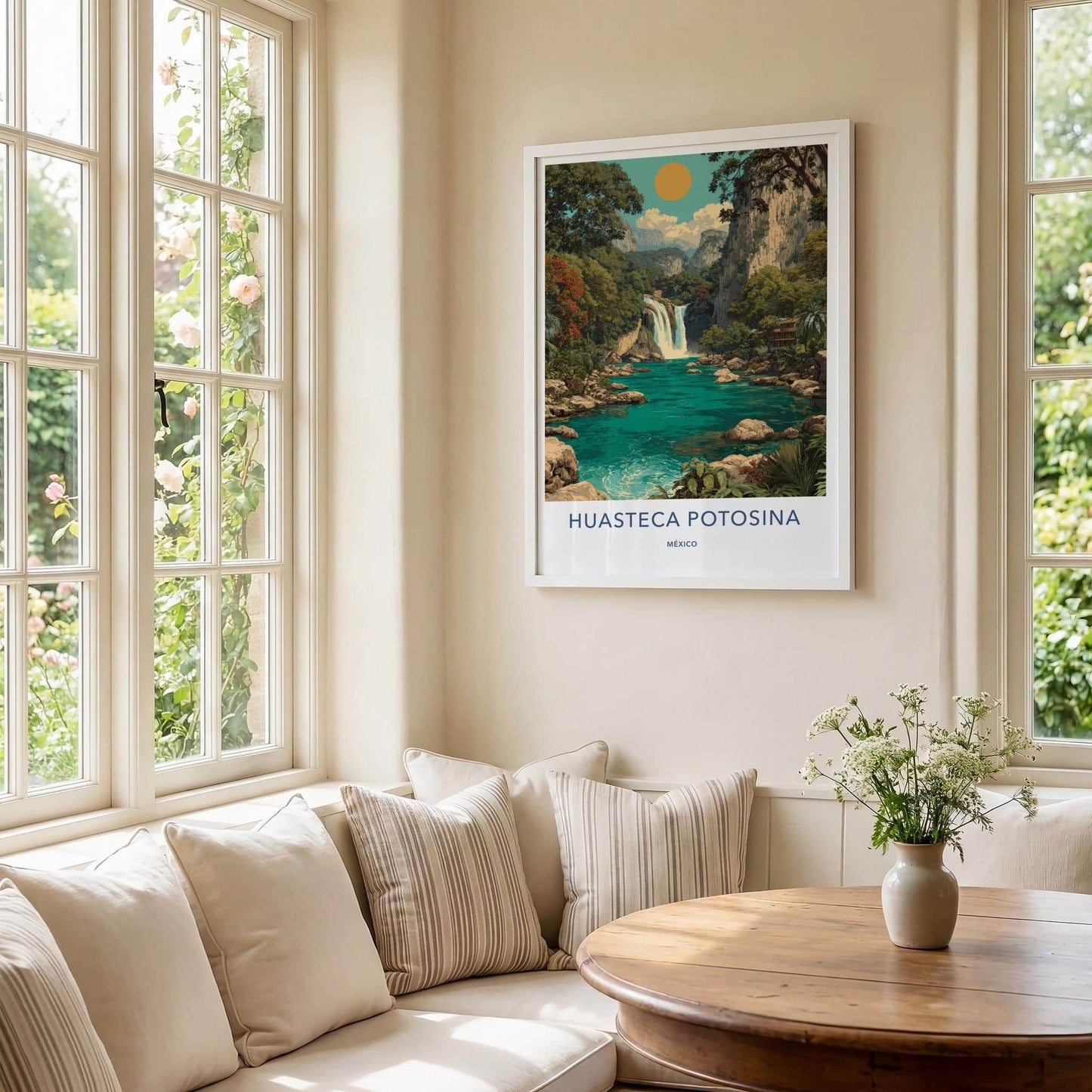 Huasteca Potosina Poster - Mexico Travel Art - River Waterfall Home Decor