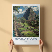 Huayna Picchu Poster - Peru Travel Art - Ancient Mountain Terraces Home Decor