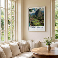Huayna Picchu Poster - Peru Travel Art - Ancient Mountain Terraces Home Decor