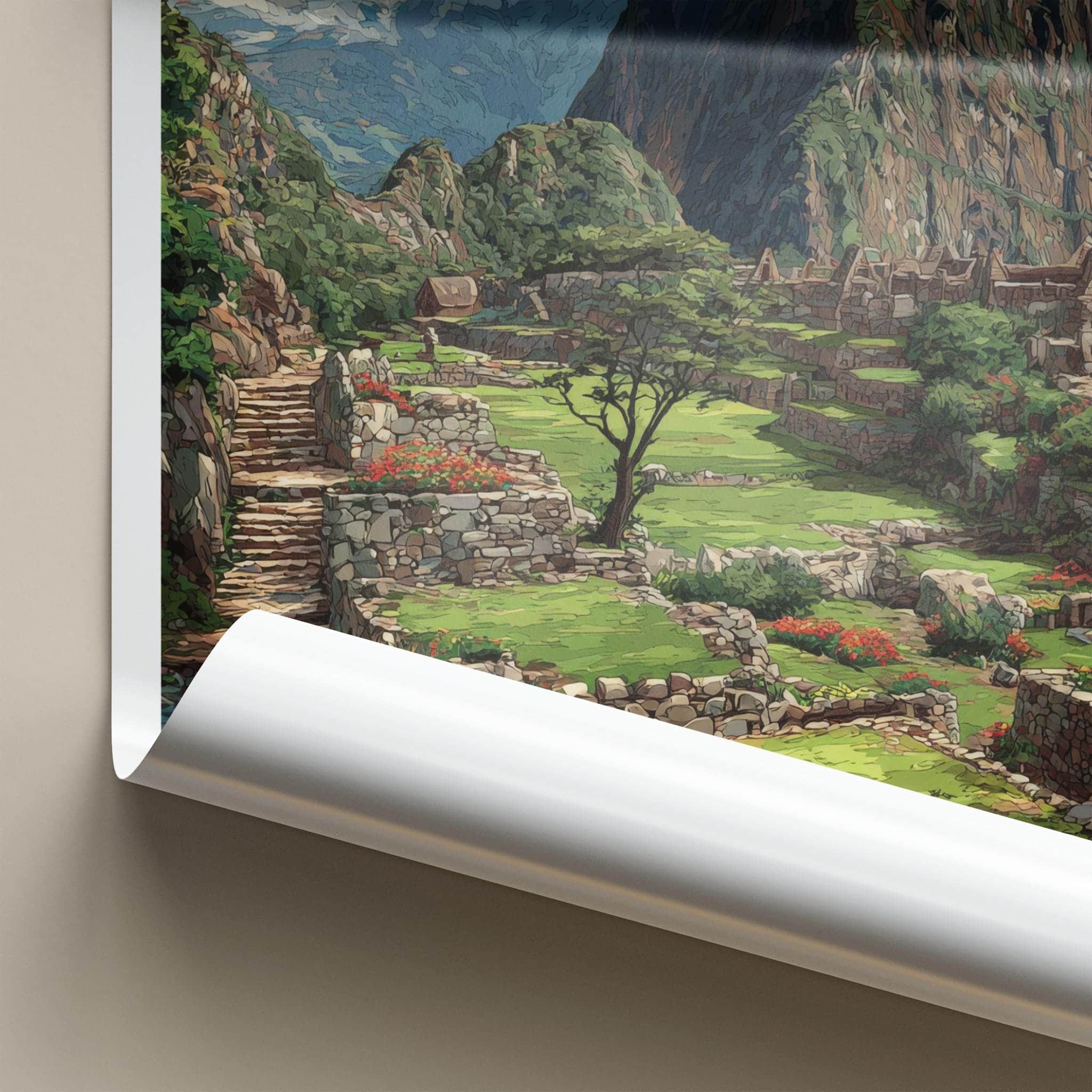 Huayna Picchu Poster - Peru Travel Art - Ancient Mountain Terraces Home Decor