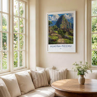 Huayna Picchu Poster - Peru Travel Art - Inca Ruins Mountain Home Decor