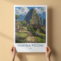 Huayna Picchu Poster - Peru Travel Art - Inca Ruins Mountain Home Decor