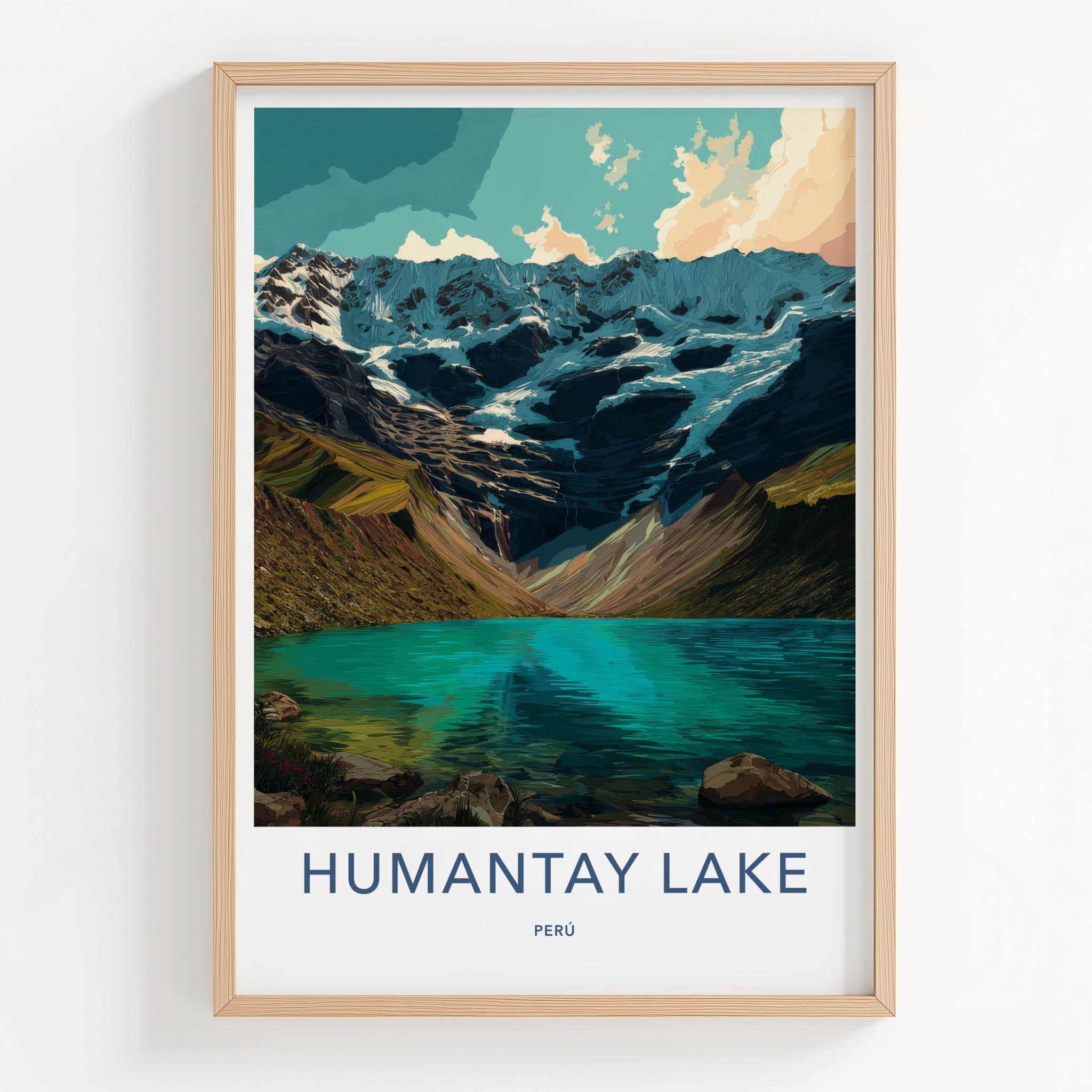 Humantay Lake Poster - Peru Wall Art - Turquoise Lake Mountains Home Decor