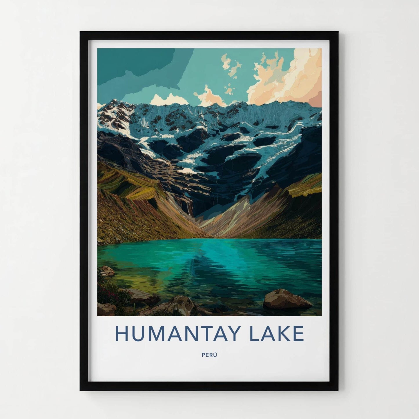 Humantay Lake Poster - Peru Wall Art - Turquoise Lake Mountains Home Decor