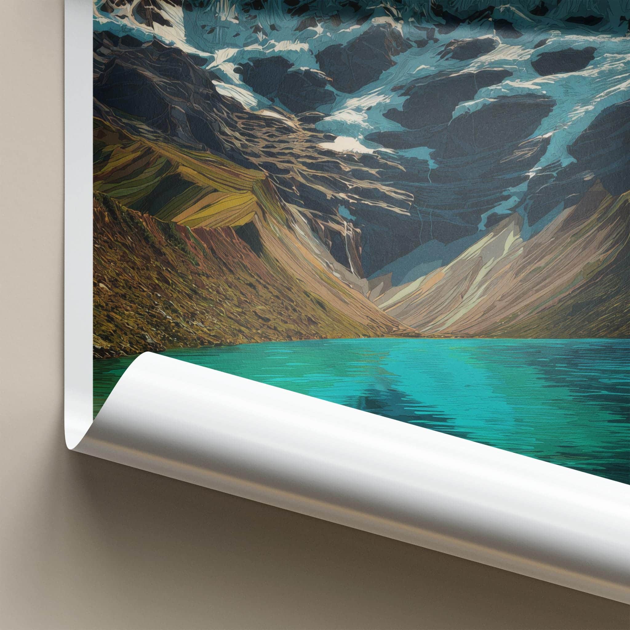 Humantay Lake Poster - Peru Wall Art - Turquoise Lake Mountains Home Decor