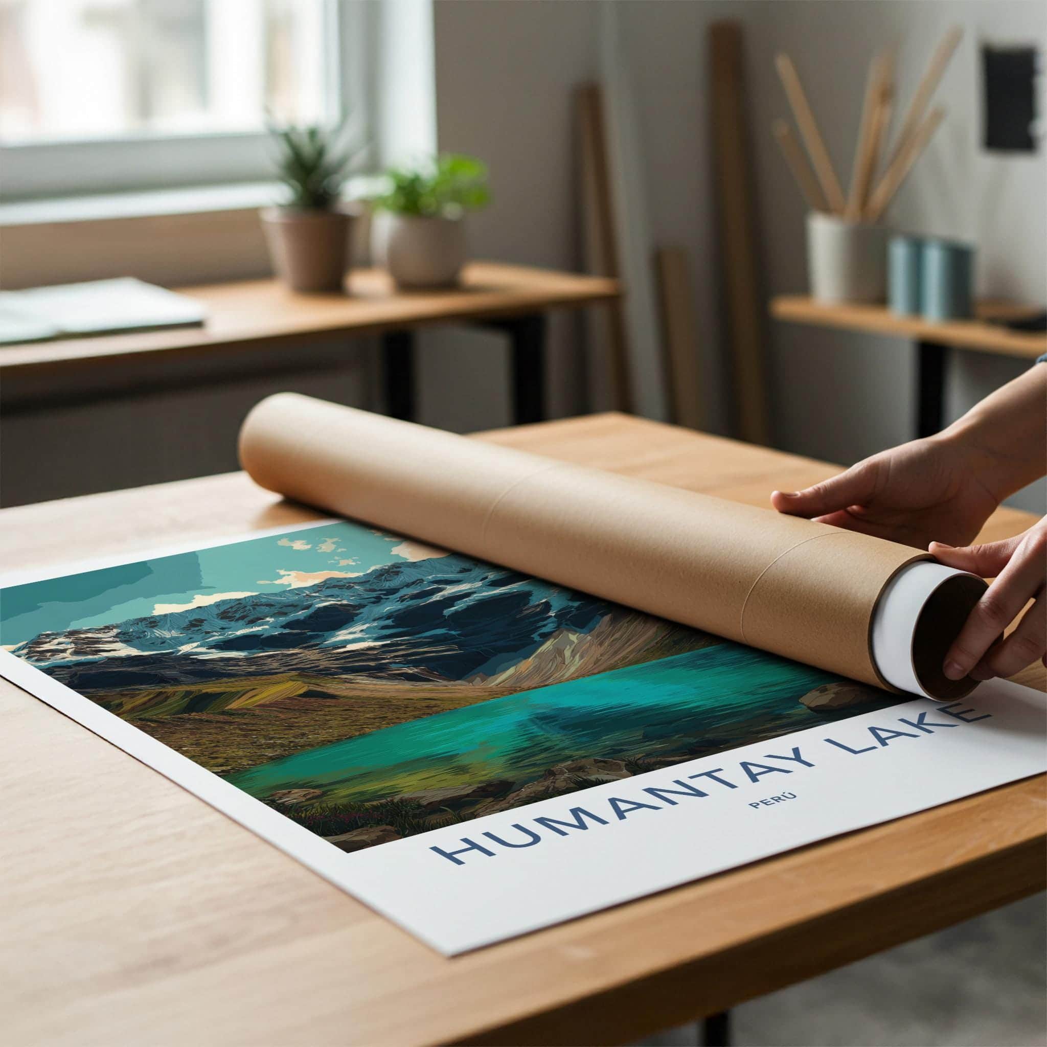Humantay Lake Poster - Peru Wall Art - Turquoise Lake Mountains Home Decor