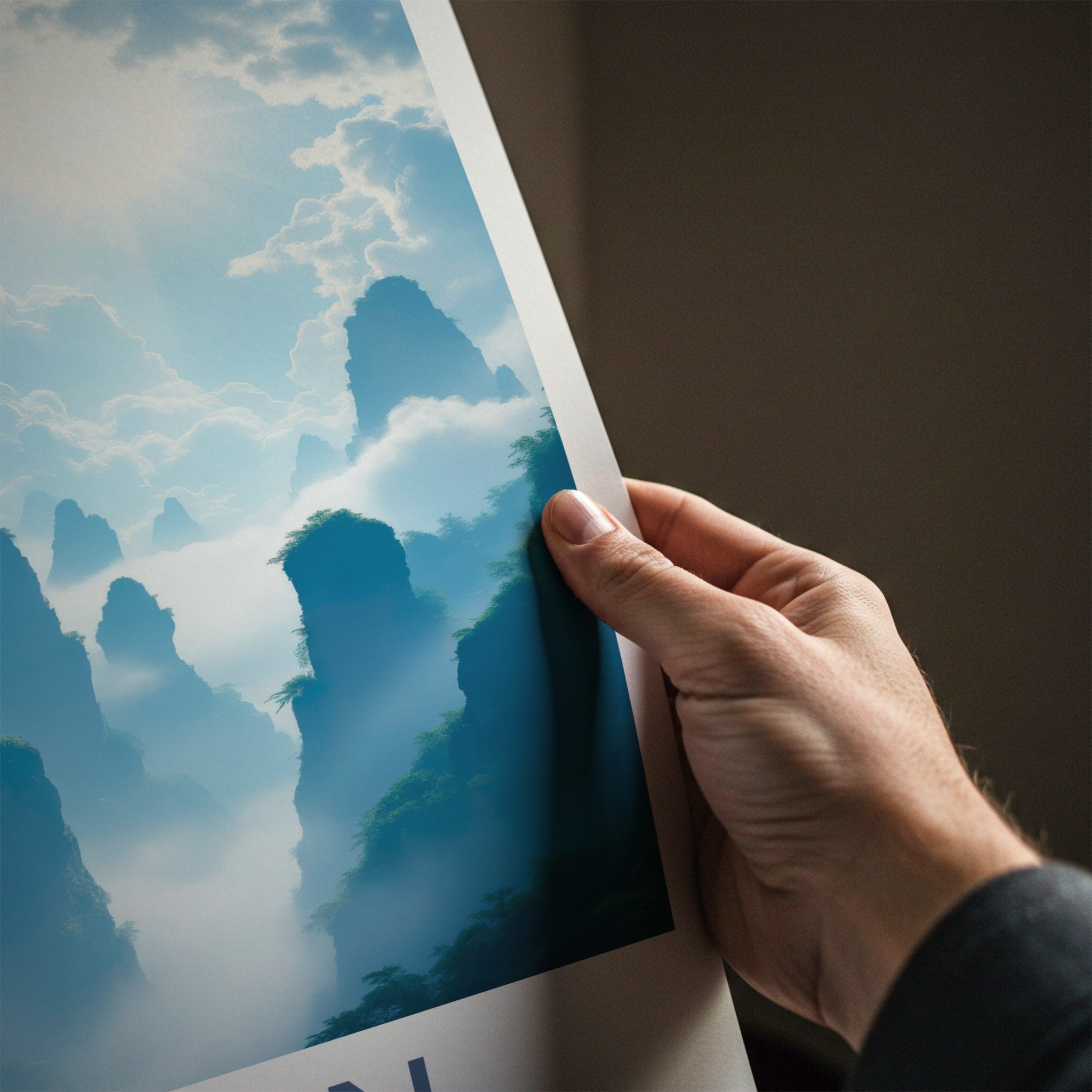 Hunan Poster - China Travel Art - Misty Karst Peaks Home Decor