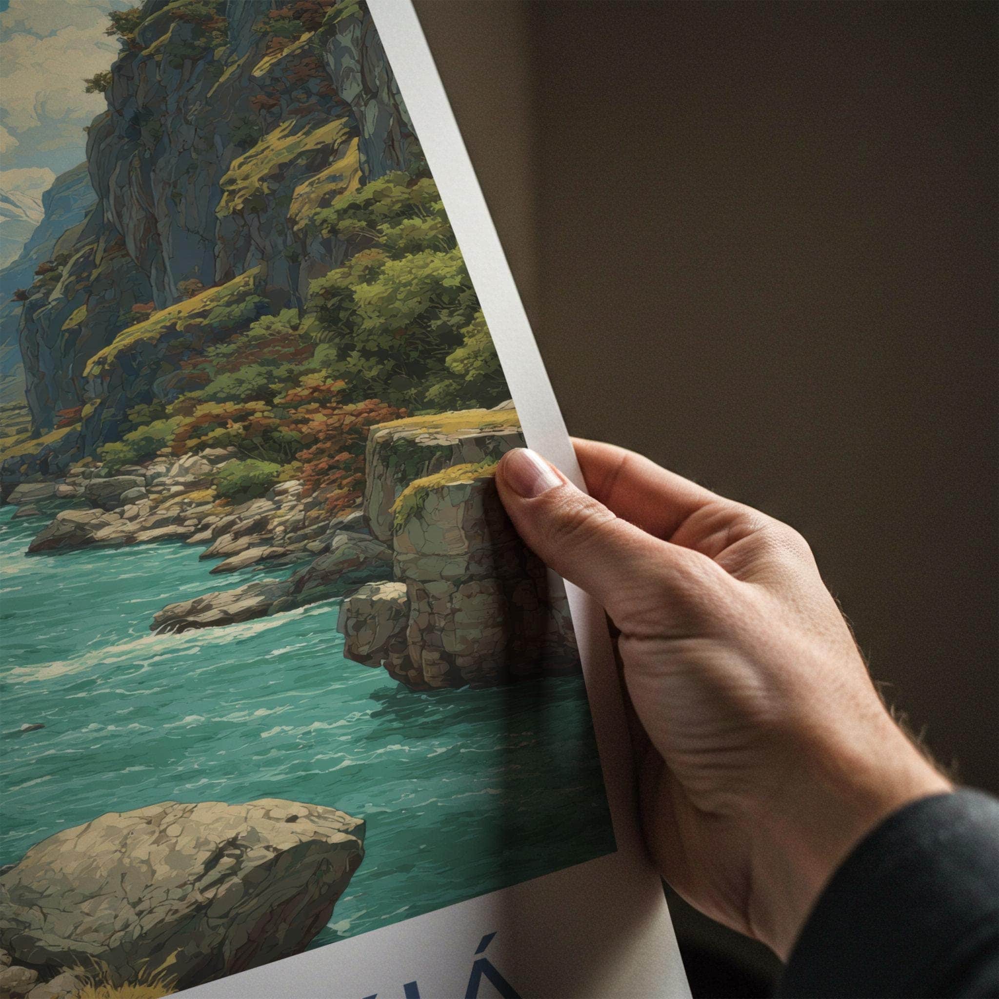 Hutiao Xia Poster - China Travel Art - Mountain River Gorge Home Decor