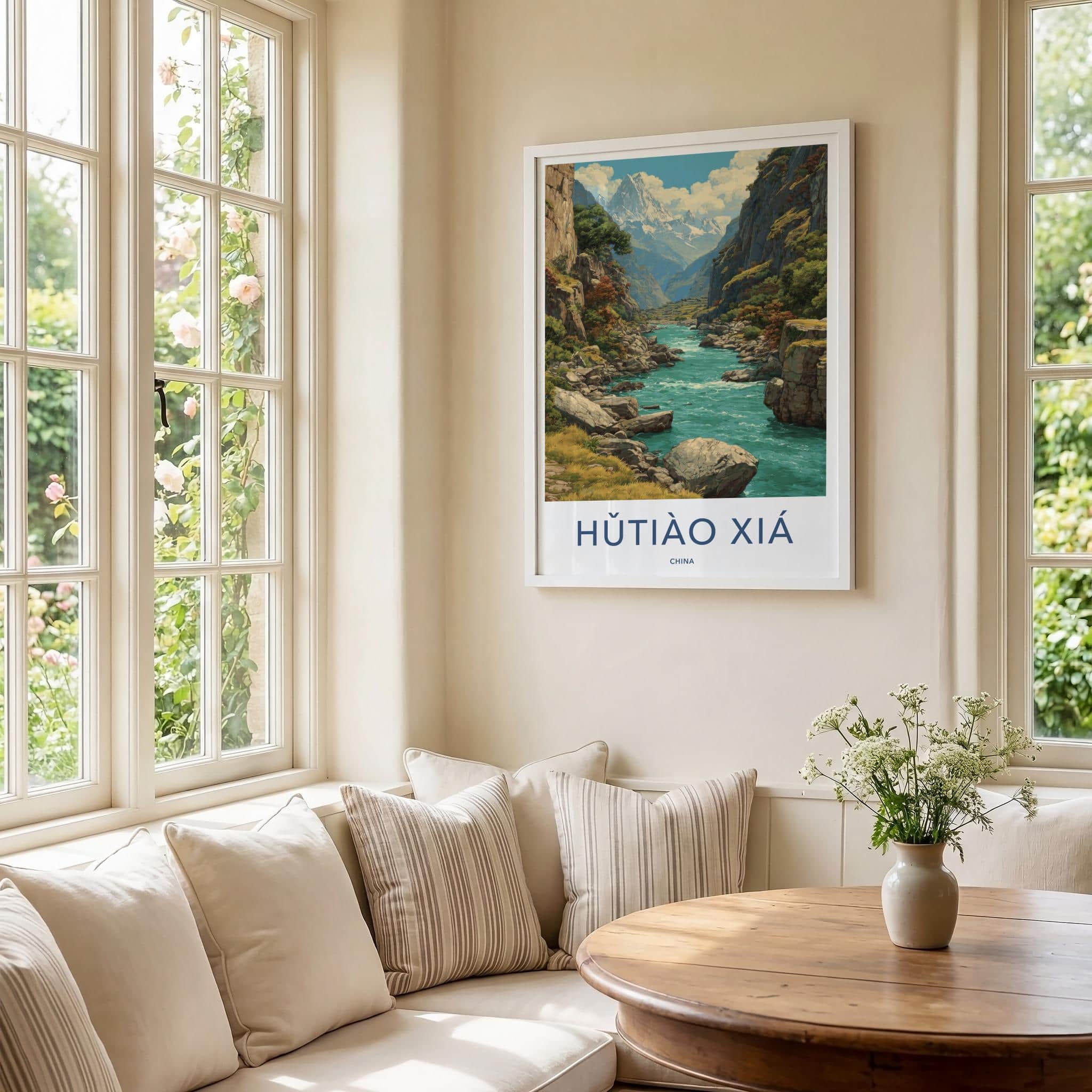 Hutiao Xia Poster - China Travel Art - Mountain River Gorge Home Decor