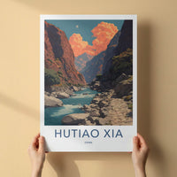 Hutiao Xia Poster - China Travel Art - River Gorge Moon Gallery Art