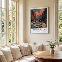 Hutiao Xia Poster - China Travel Art - River Gorge Moon Gallery Art