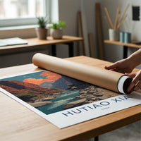 Hutiao Xia Poster - China Travel Art - River Gorge Moon Gallery Art