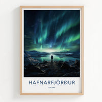 Iceland Wall Art - Hafnarfjörður Poster Featuring Northern Lights