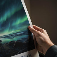 Iceland Wall Art - Hafnarfjörður Poster Featuring Northern Lights