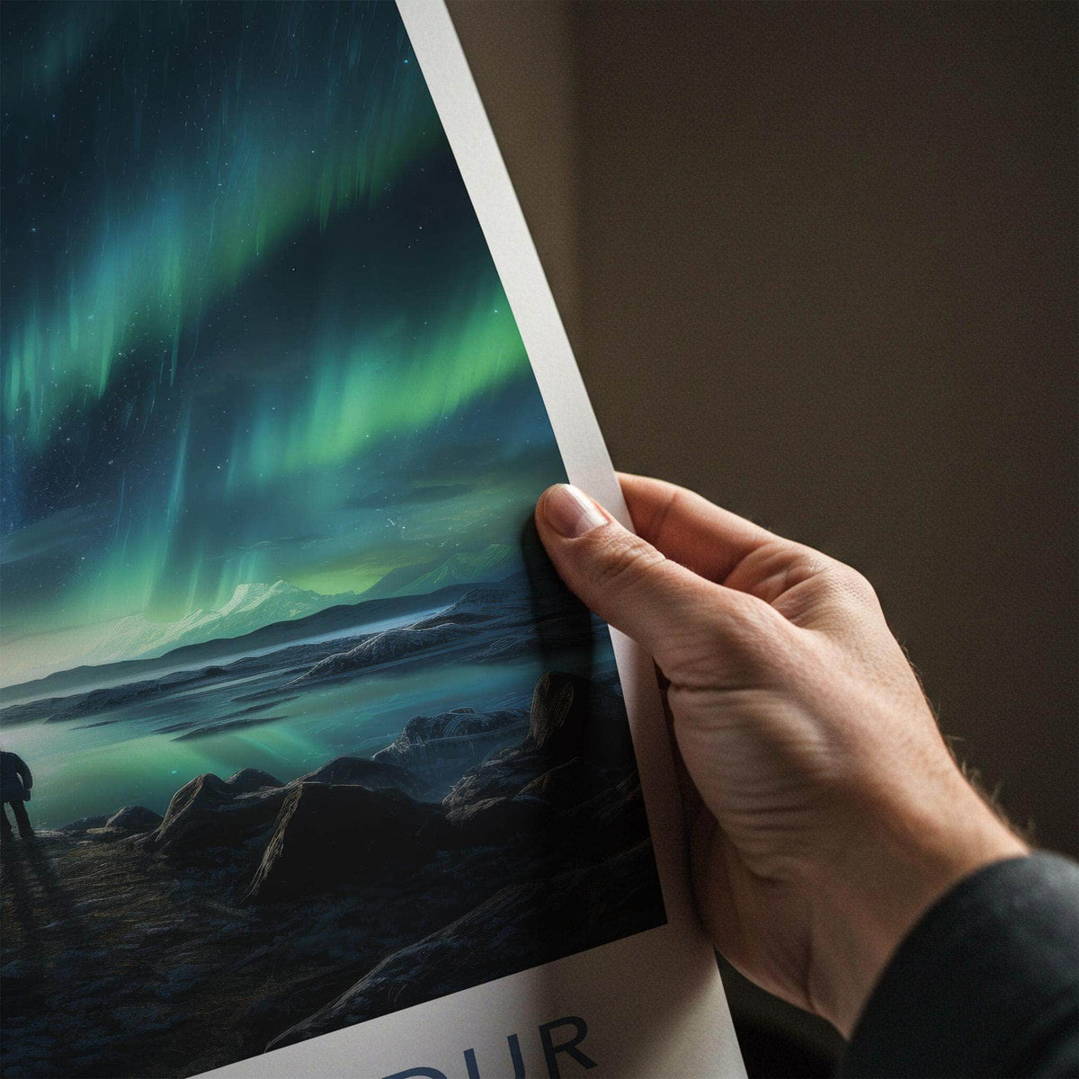 Iceland Wall Art - Hafnarfjörður Poster Featuring Northern Lights