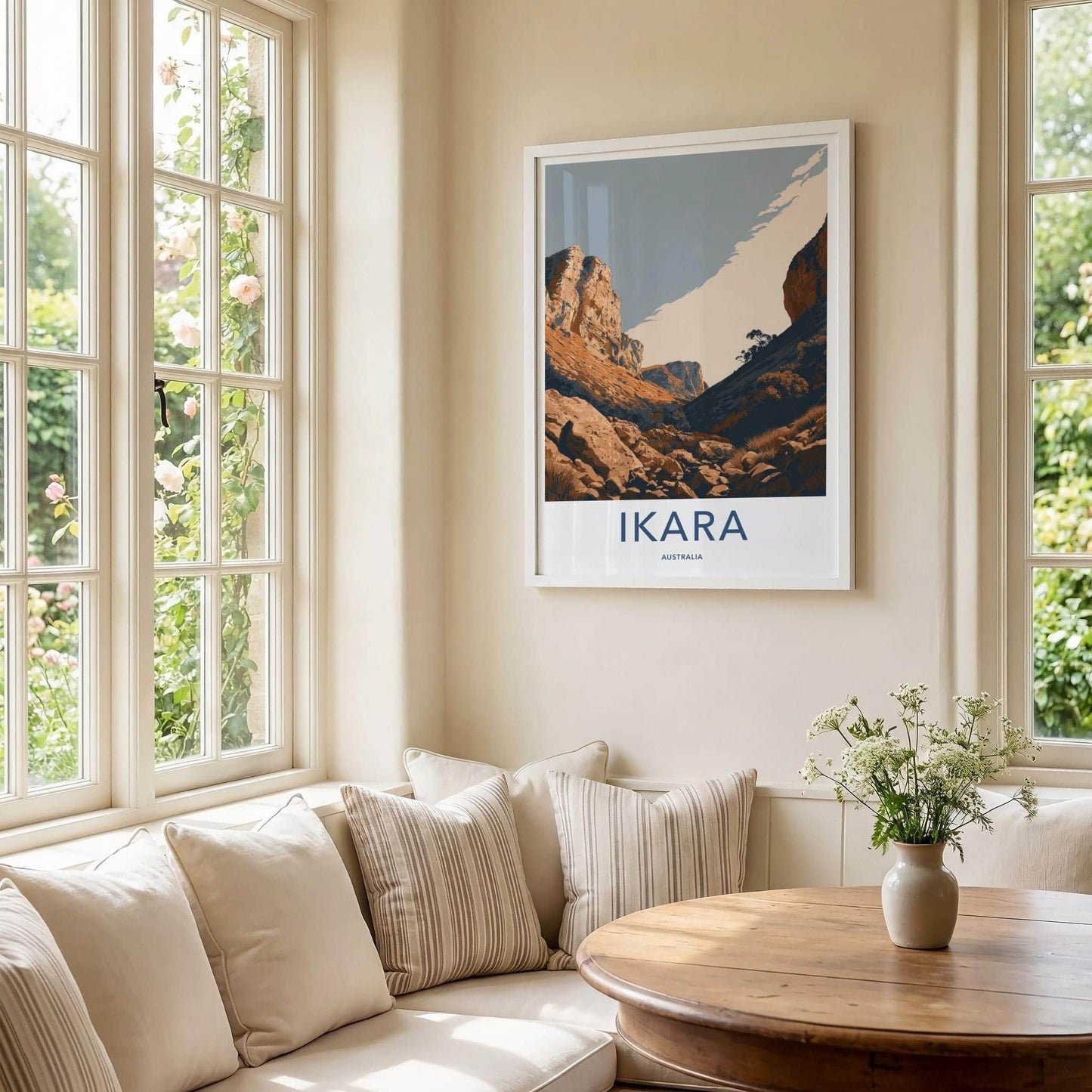 Ikara Poster - Australia Travel Art - Arid Gorge Landscape Home Decor