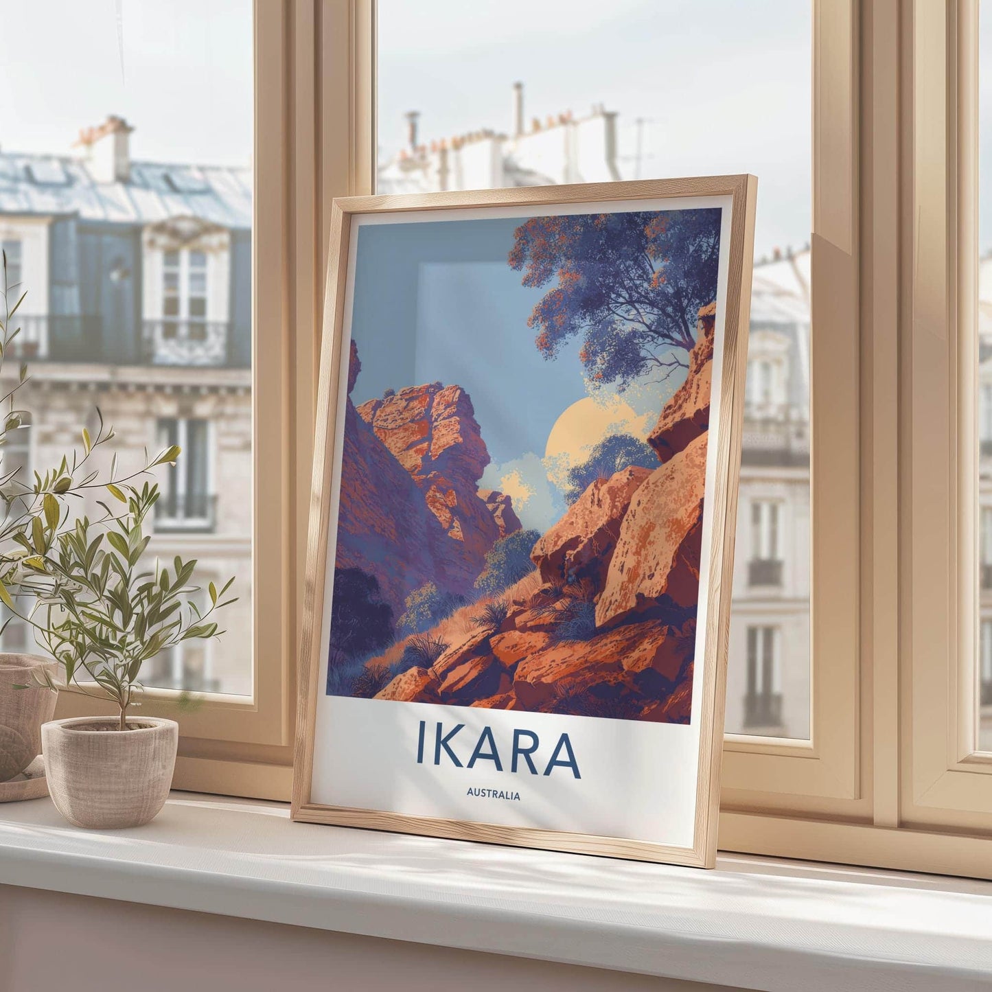 Ikara Poster - Australia Travel Art - Vibrant Canyon Landscape Wall Decor