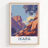 Ikara Poster - Australia Travel Art - Vibrant Canyon Landscape Wall Decor