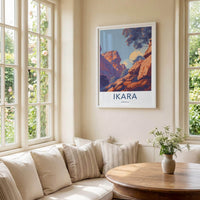 Ikara Poster - Australia Travel Art - Vibrant Canyon Landscape Wall Decor