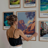 Ikara Poster - Australia Travel Art - Vibrant Canyon Landscape Wall Decor