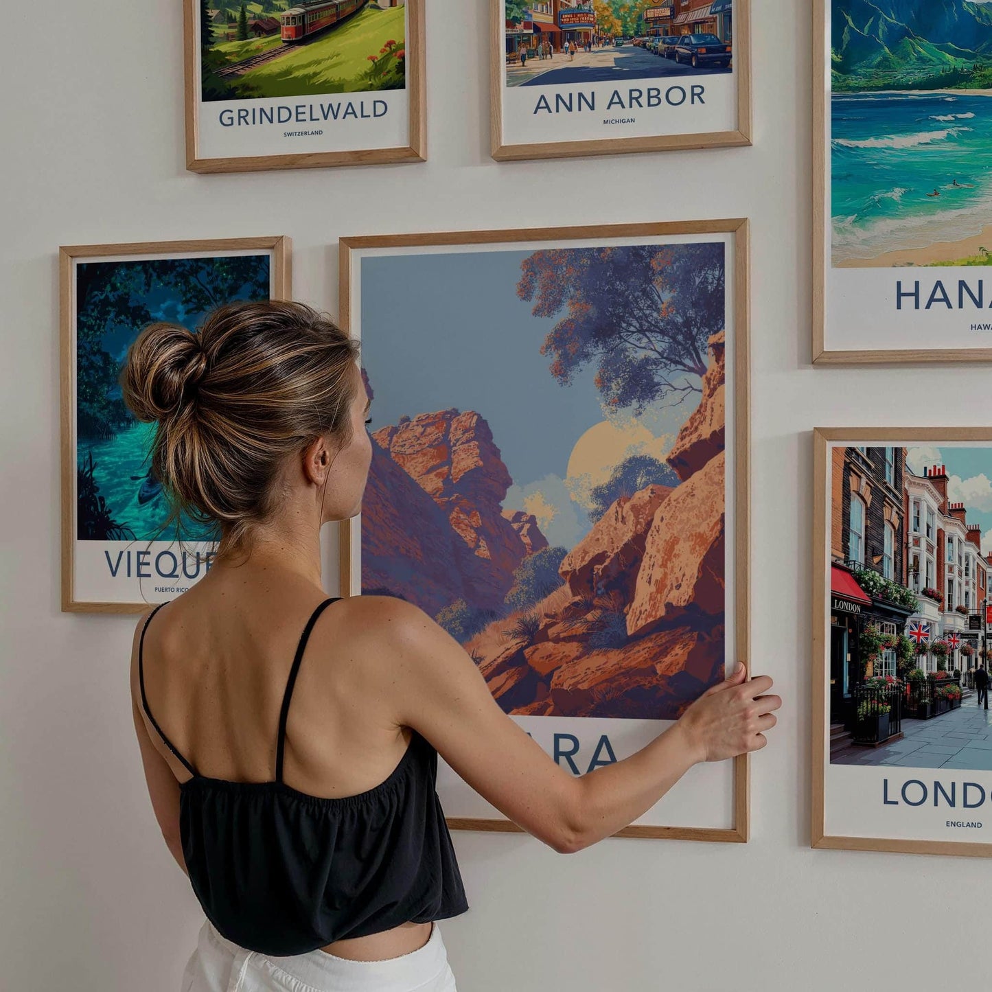 Ikara Poster - Australia Travel Art - Vibrant Canyon Landscape Wall Decor