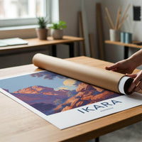 Ikara Poster - Australia Travel Art - Vibrant Canyon Landscape Wall Decor
