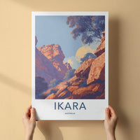 Ikara Poster - Australia Travel Art - Vibrant Canyon Landscape Wall Decor