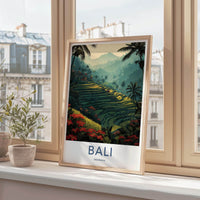 Bali Poster - Indonesia Travel Art - Lush Terraces Home Decor