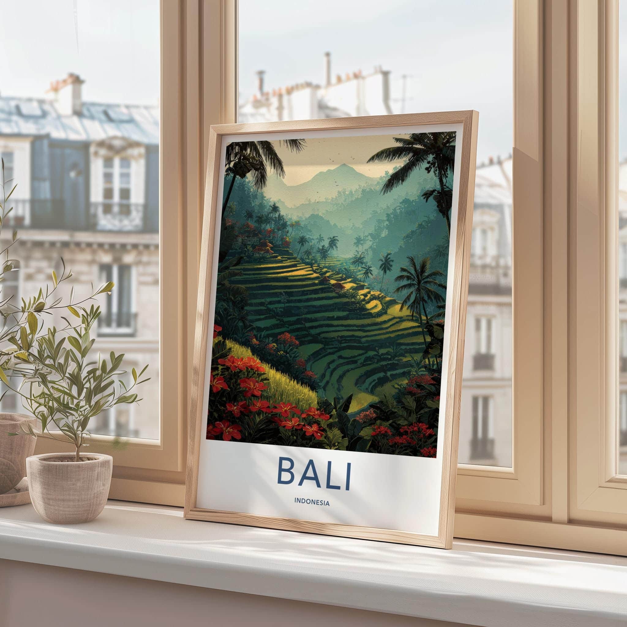Bali Poster - Indonesia Travel Art - Lush Terraces Home Decor
