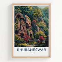 Bhubaneswar Poster - India Scenic Art - Odisha Ancient Temple Ruins Wall Decor