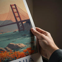 San Francisco Poster - California Travel Art - Golden Gate Vista Wall Decor