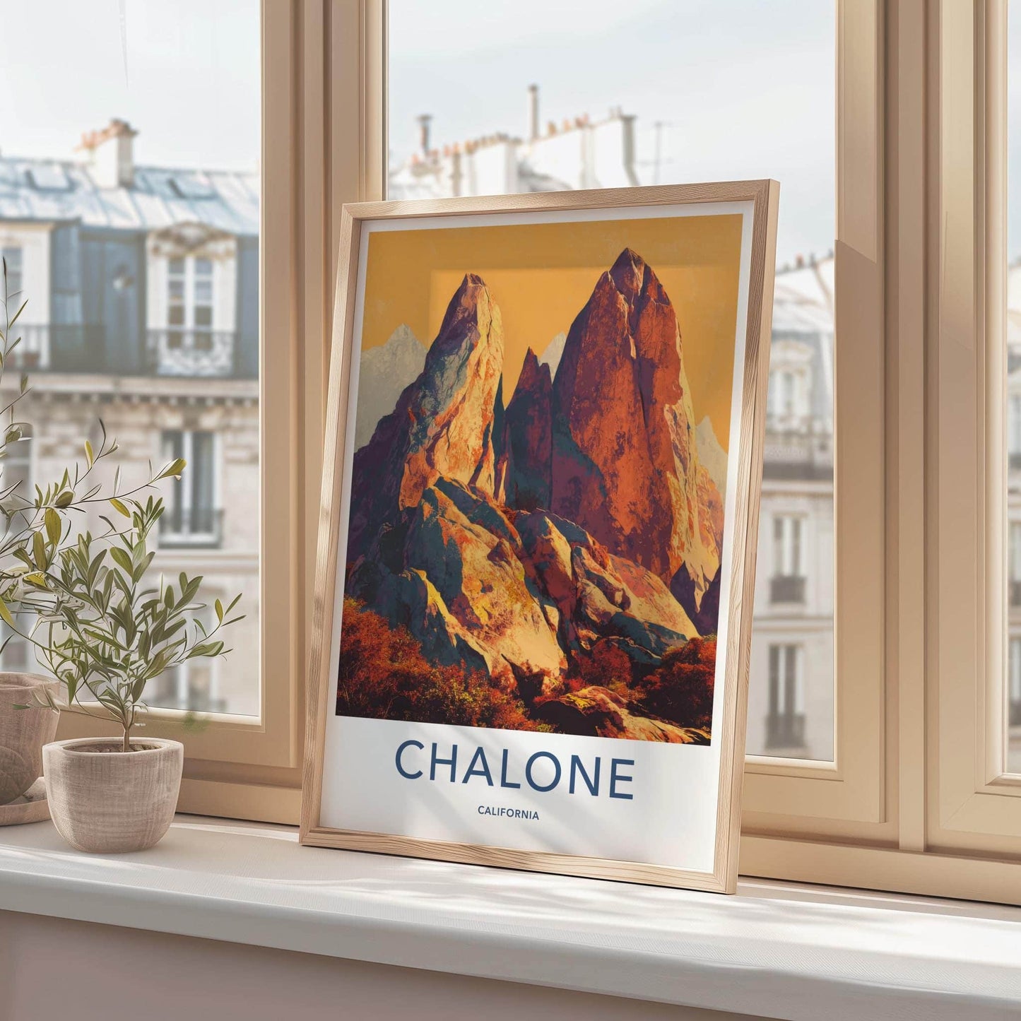 Chalone Poster - California Scenic Art - Rugged Desert Peaks Wall Decor