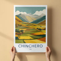 Chinchero Poster - Peru Travel Art - Vibrant farm terraces Home Decor