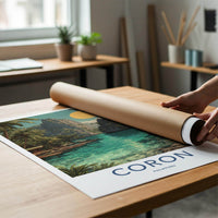 Coron Poster - Philippines Travel Art - Emerald Waters Boats Home Decor