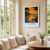 Daintree Poster - Australia Travel Art - Tropical Beach Glow Home Decor