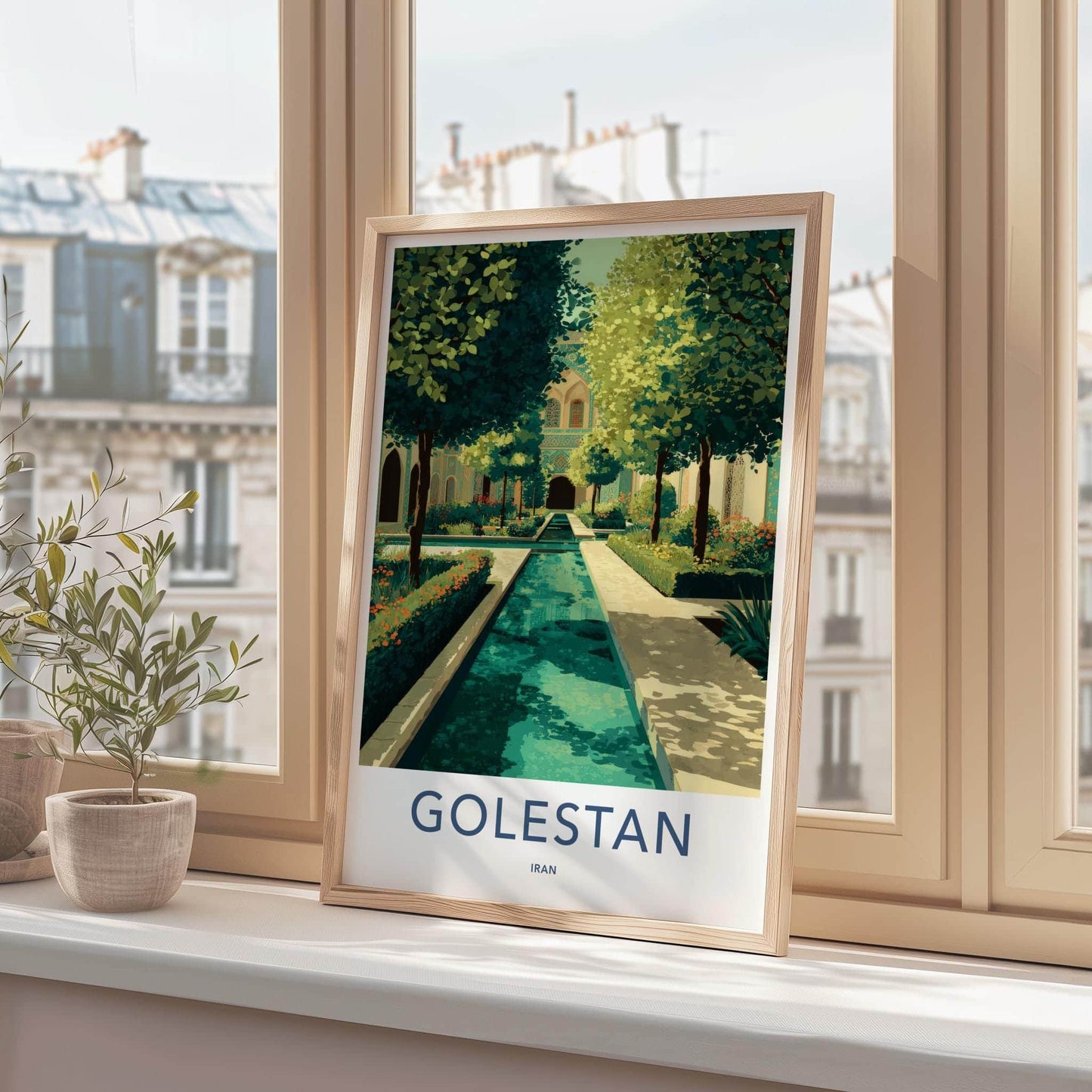 Golestan Poster - Iran Travel Art - Persian Garden Palace Home Decor